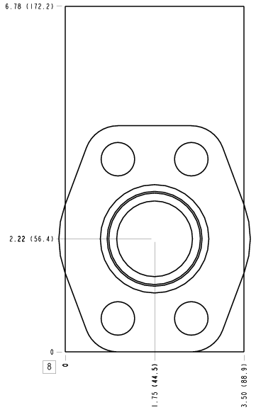 ZFV Sun Hydraulics Sandwich mount through port Line mount manifold drawing