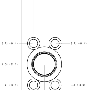 ZKA Sun Hydraulics Flange mount through port Line mount manifold drawing