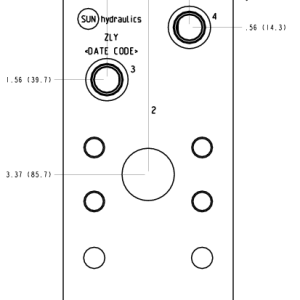 ZLY Sun Hydraulics Direct mount, parallel cavities Line mount manifold drawing