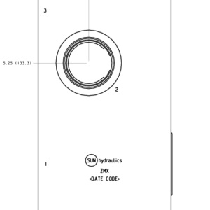 ZMX Sun Hydraulics Sandwich mount through port Line mount manifold drawing