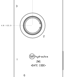 ZNS Sun Hydraulics Sandwich mount through port Line mount manifold drawing
