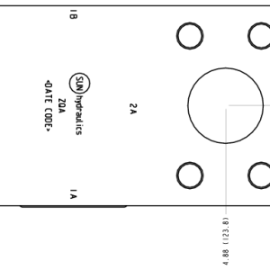 ZQA Sun Hydraulics Sandwich mount through port Line mount manifold drawing