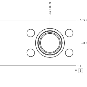 ZQH Sun Hydraulics Sandwich mount through port Line mount manifold drawing