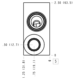 ZRK Sun Hydraulics Nipple mount Line mount manifold drawing