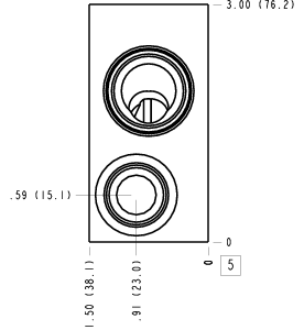 ZRM Sun Hydraulics Nipple mount Line mount manifold drawing