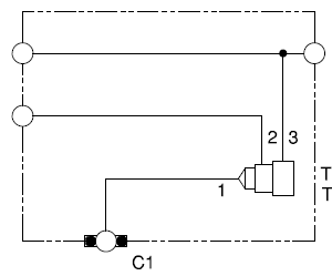 ZTC Sun Hydraulics Direct mount, cross pilot Gasket mount manifold drawing