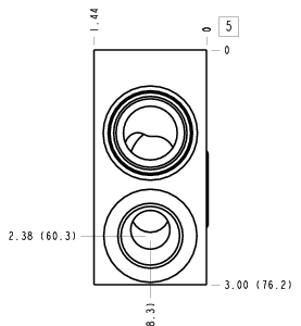 ZTH Sun Hydraulics Direct mount, cross pilot Gasket mount manifold drawing