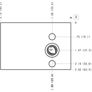 ZTN Sun Hydraulics Direct mount, cross pilot Gasket mount manifold drawing