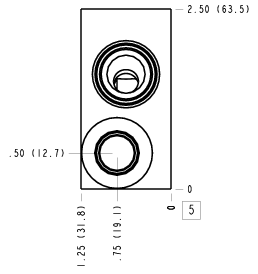 ZTS Sun Hydraulics Nipple mount Line mount manifold drawing