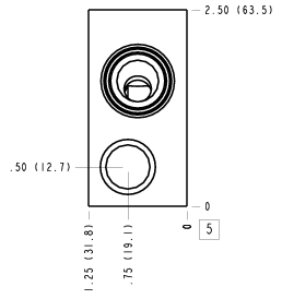 ZTZ Sun Hydraulics Nipple mount Line mount manifold drawing