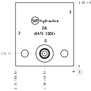 ZUL Sun Hydraulics Direct mount Line mount manifold drawing