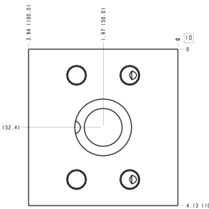 ZUM Sun Hydraulics Ninety degree with gauge port Line mount manifold drawing