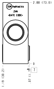 ZVN Sun Hydraulics Direct mount Line mount manifold drawing