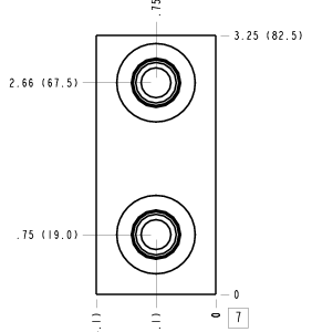ZWL Sun Hydraulics Ninety degree with gauge port Line mount manifold drawing