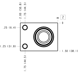 ZWP Sun Hydraulics Ninety degree Line mount manifold drawing