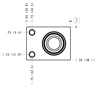 ZWP Sun Hydraulics Ninety degree Line mount manifold drawing