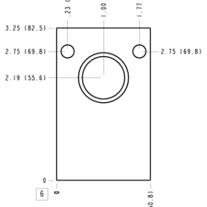 ZWT Sun Hydraulics Through port with gauge port Line mount manifold drawing