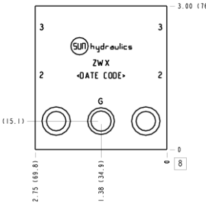 ZWX Sun Hydraulics Direct mount Line mount manifold drawing